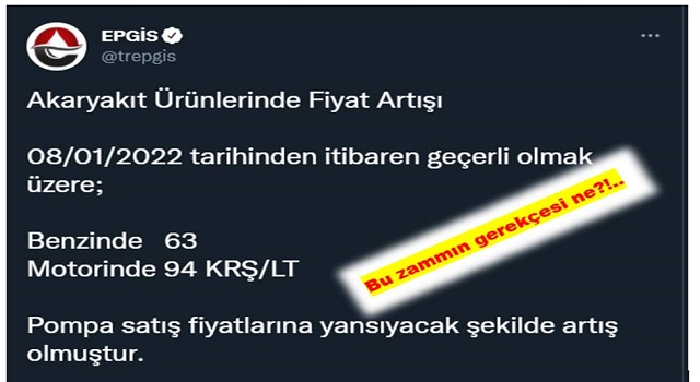 Fahiş Akaryakıt Zammı